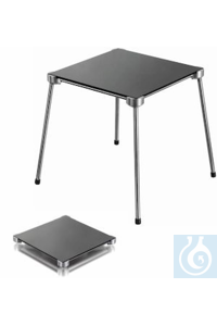Stainless 4-feet stand 120 x 120 mm incl. vitroceramic plate, excellent stability, optimum height...